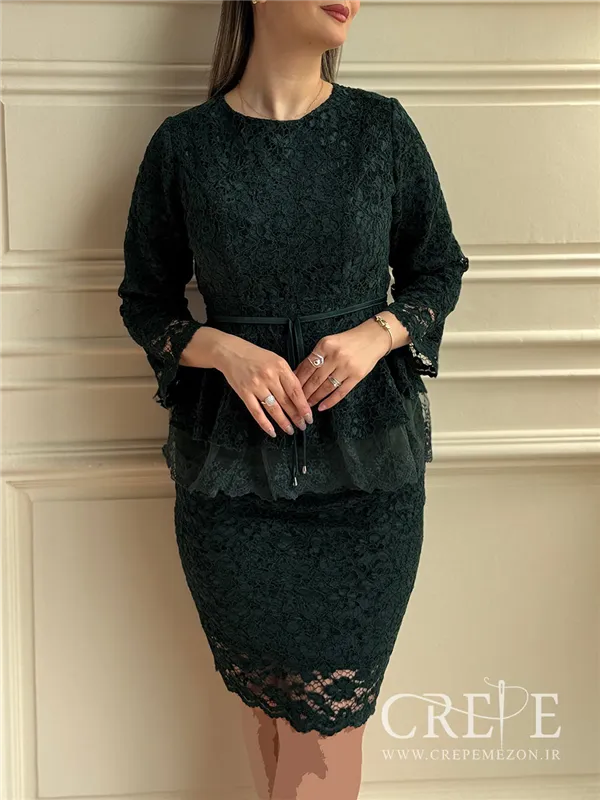 بلوز دامن مخمل گیپور