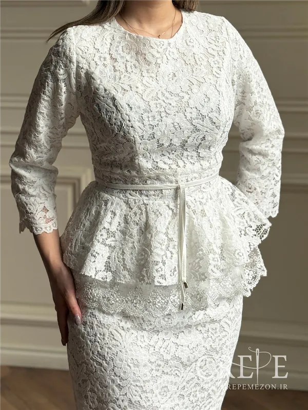 بلوز دامن مخمل گیپور