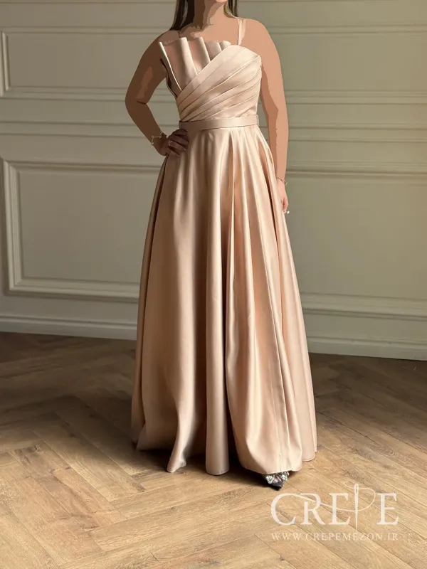 ماکسی صدفی ساتن آمریکایی