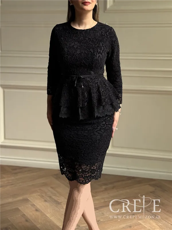 بلوز دامن مخمل گیپور