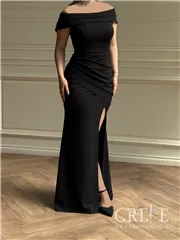 ماکسی یقه قایقی کمربندی