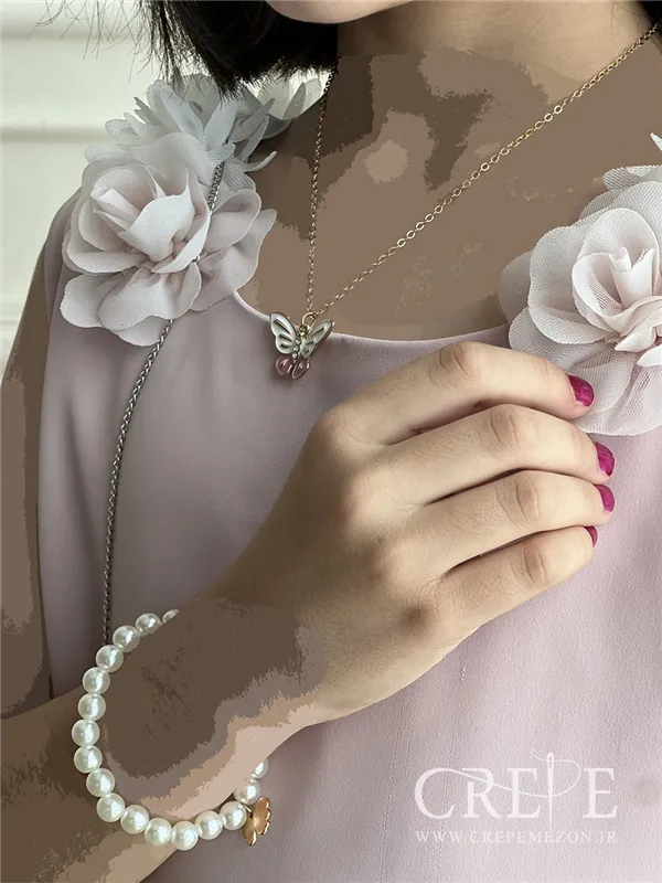 پیراهن حریر گل دار