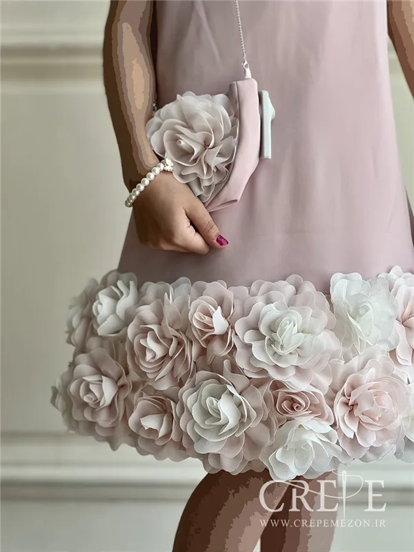 پیراهن حریر گل دار