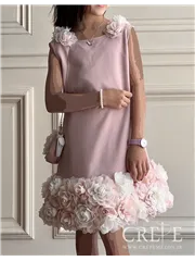 پیراهن حریر گل دار