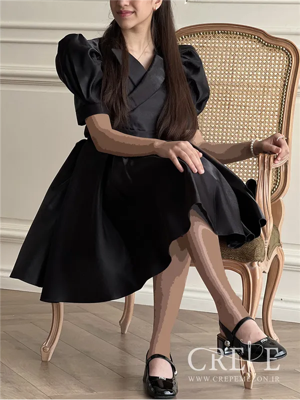 پیراهن ساتن چپ وراستی