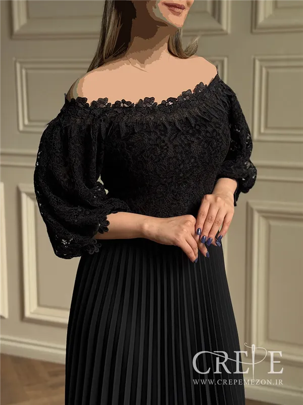 پیراهن دانتل پلیسه