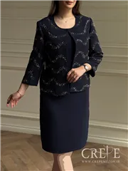 کت و سارافن سنگدوزی موجدار 