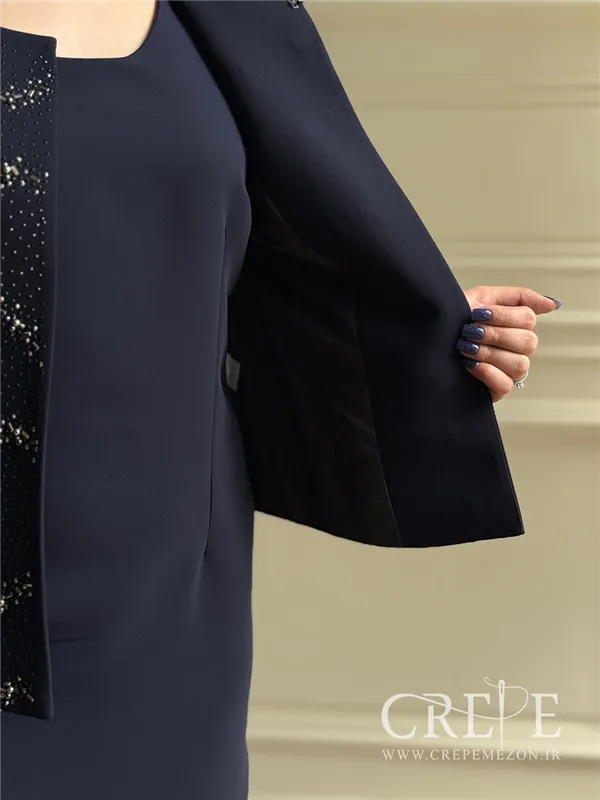 کت و سارافون سنگدوزی موجدار