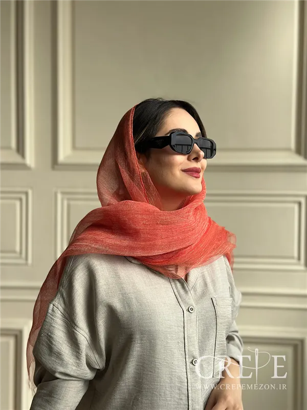 شال حریر دولایه زری دار 