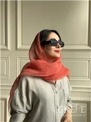 شال حریر دولایه زری دار 