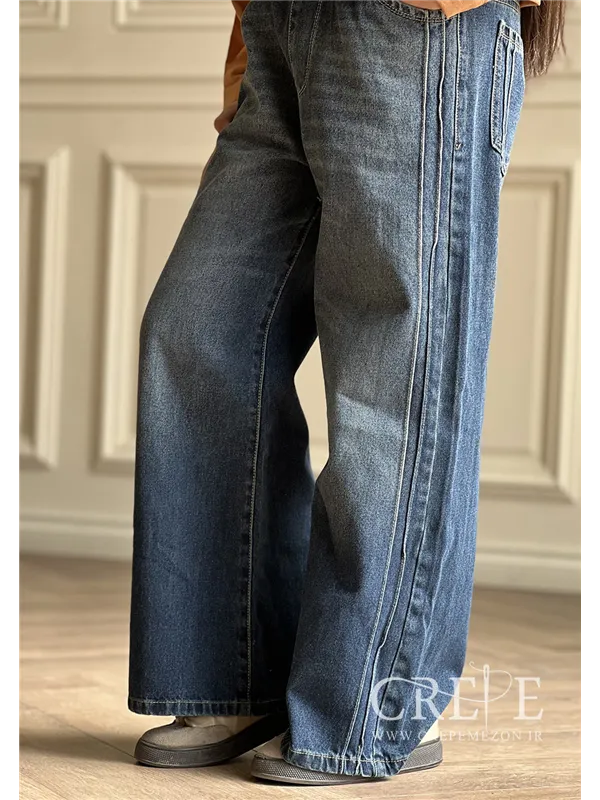 شلوار جین شافل تمام کش 