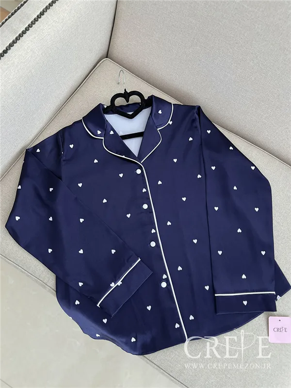 بلوز شلوار ساتن طرح قلبی