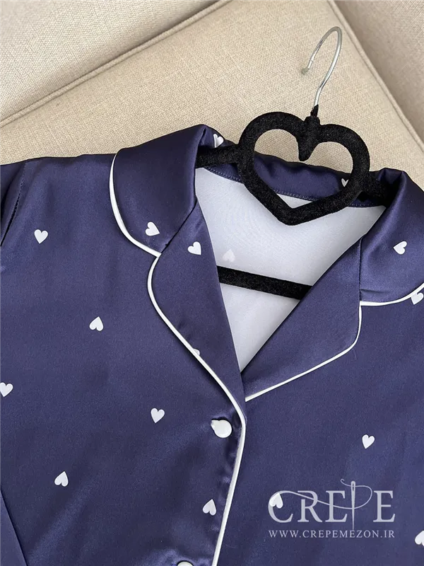بلوز شلوار ساتن طرح قلبی