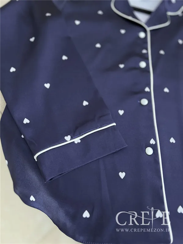 بلوز شلوار ساتن طرح قلبی