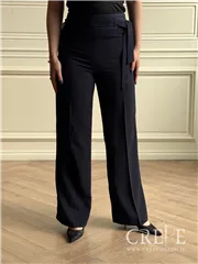 شلوار از بالا گشاد کرپ کلاریتا قد 110