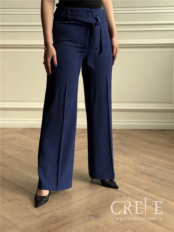 شلوار هرمس نیمبگ کمردار  قد 110