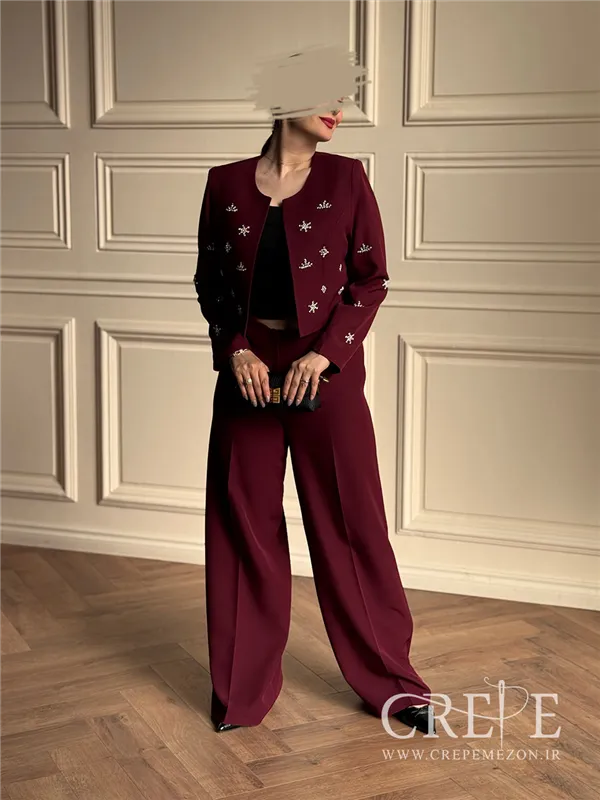 کت شلوار نگین دوزی خورشیدی