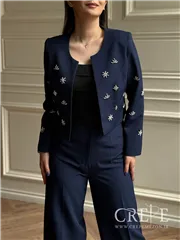 کت شلوار نگین دوزی خورشیدی