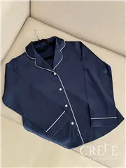 بلوز شلوار ساتن جلو دکمه