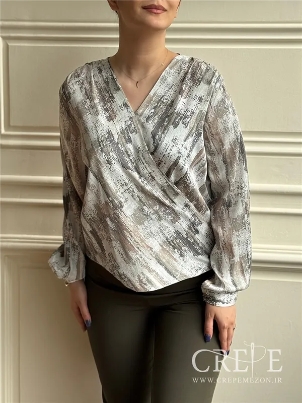 شومیز ساتن چپ و راستی