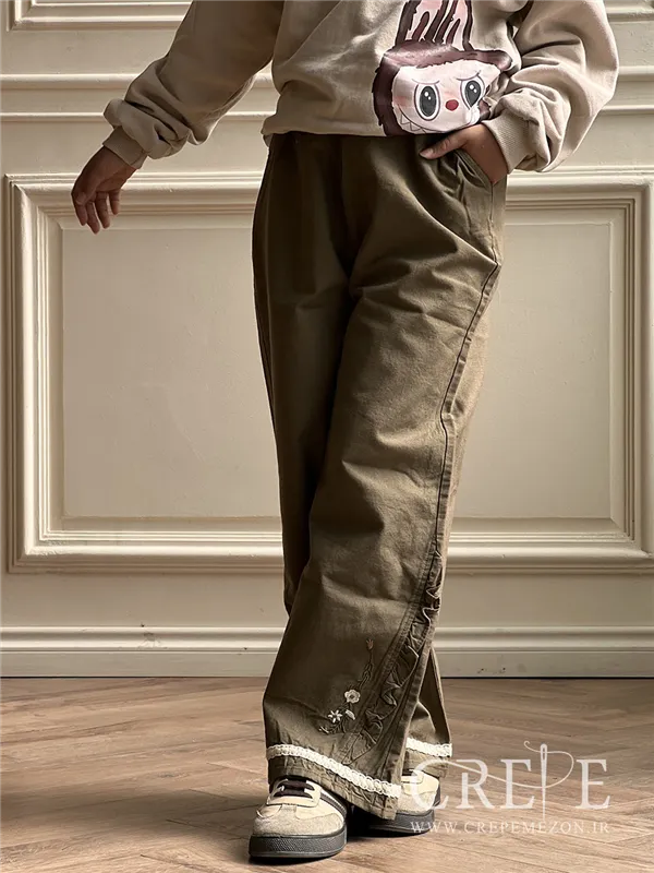 شلوار دمپا گلدوزی کاپاریس