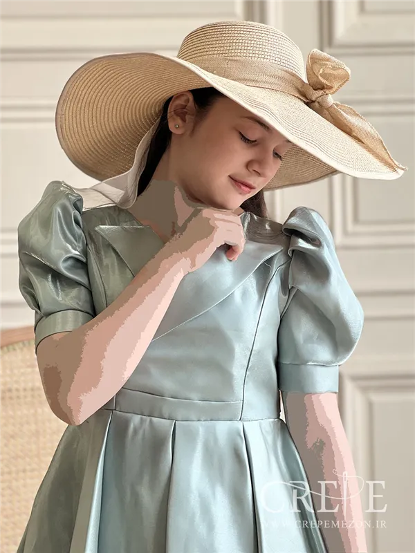 پیراهن ساتن چپ وراستی