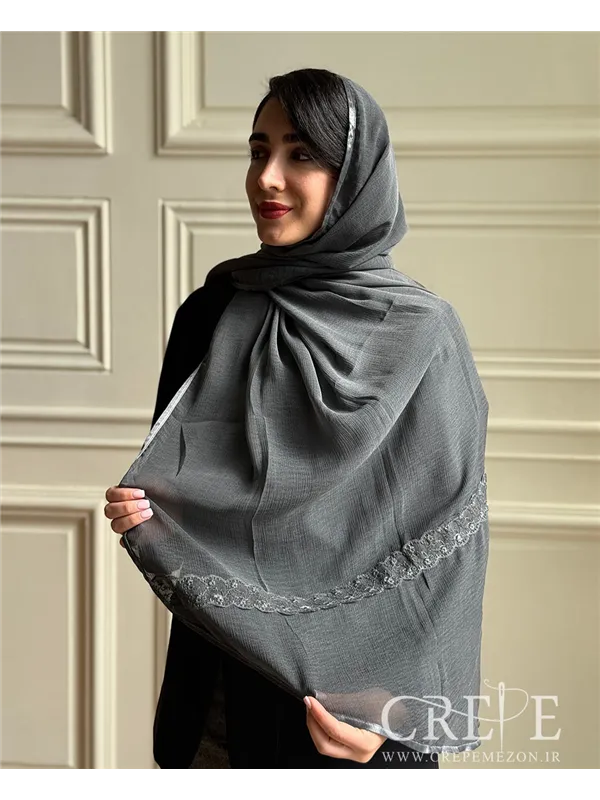 شال مزونی دانتل دار