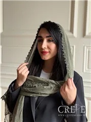 شال حریر دور تور پاپیونی 