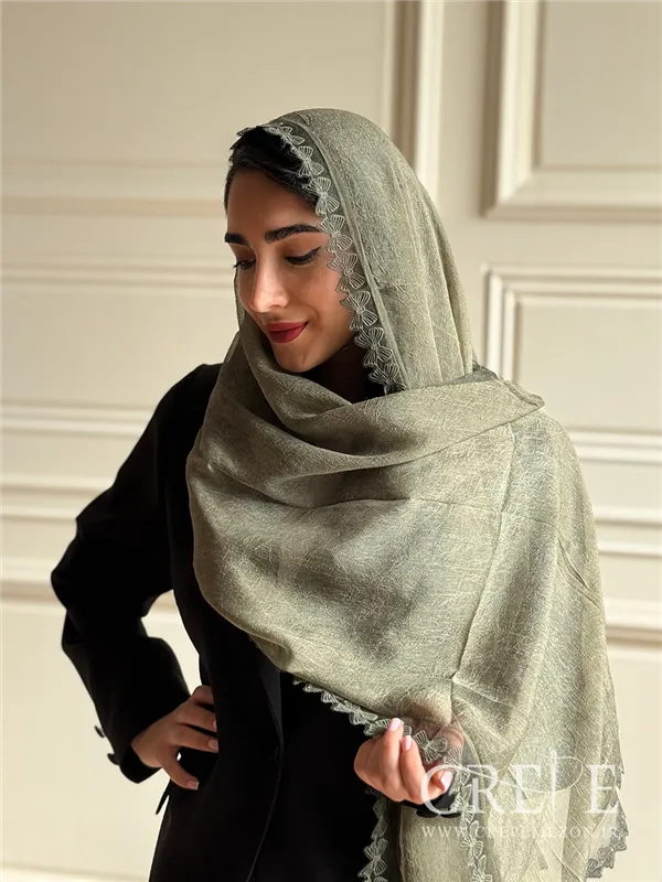 شال حریر دور تور پاپیونی 