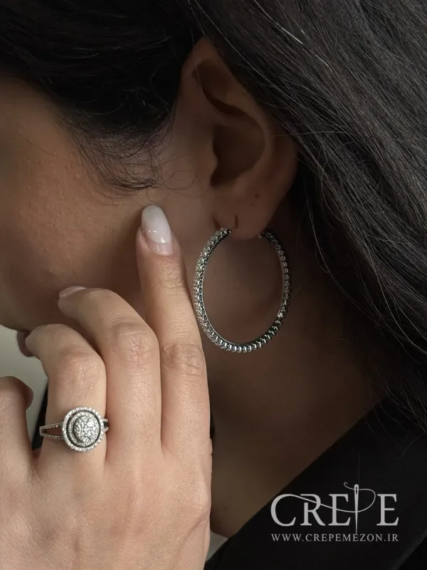 گوشواره نگین تنیسی