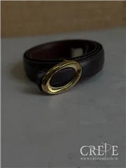 کمربند 2/5 سانت سگک بیضی طلایی