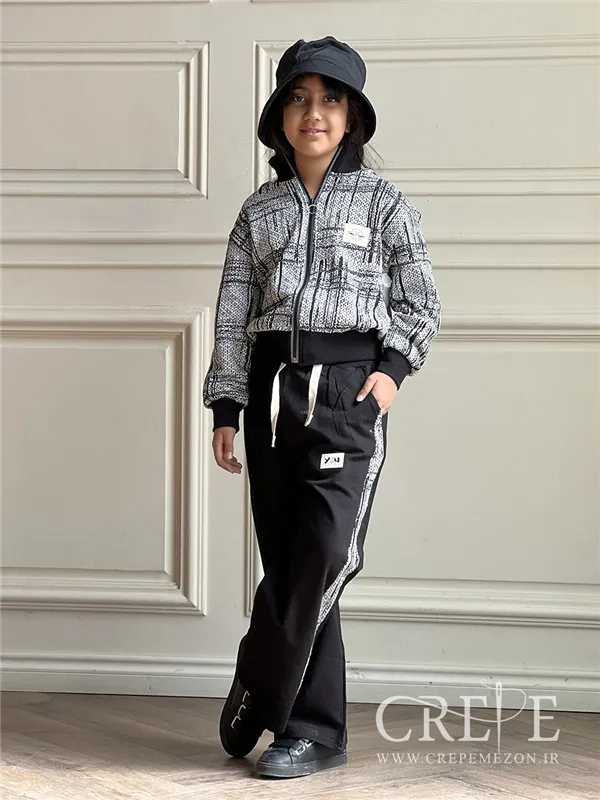 ست سویشرت وشلوار طرح دار 