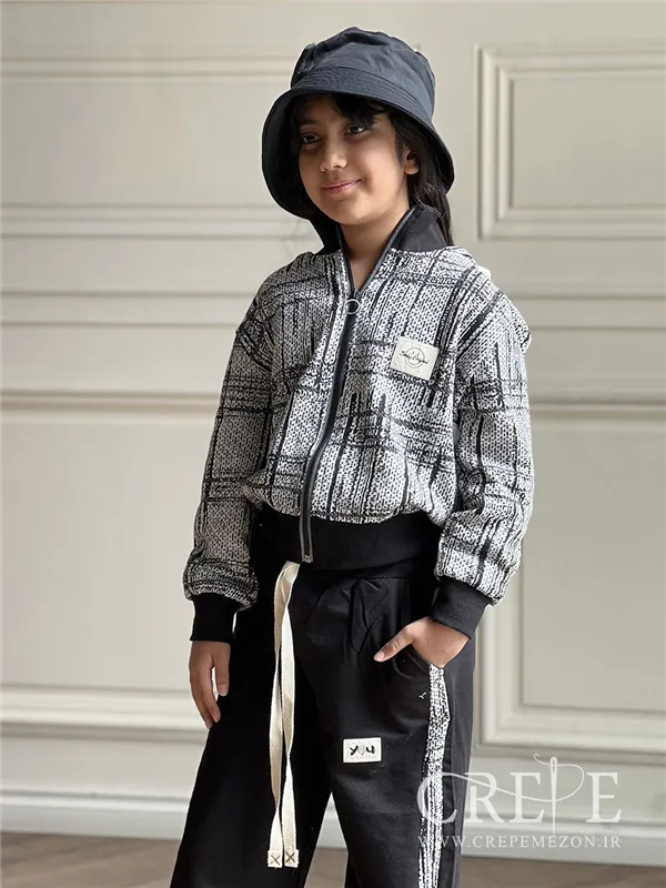 ست سویشرت وشلوار طرح دار 