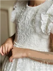 پیراهن تور کمر مرواریدی 