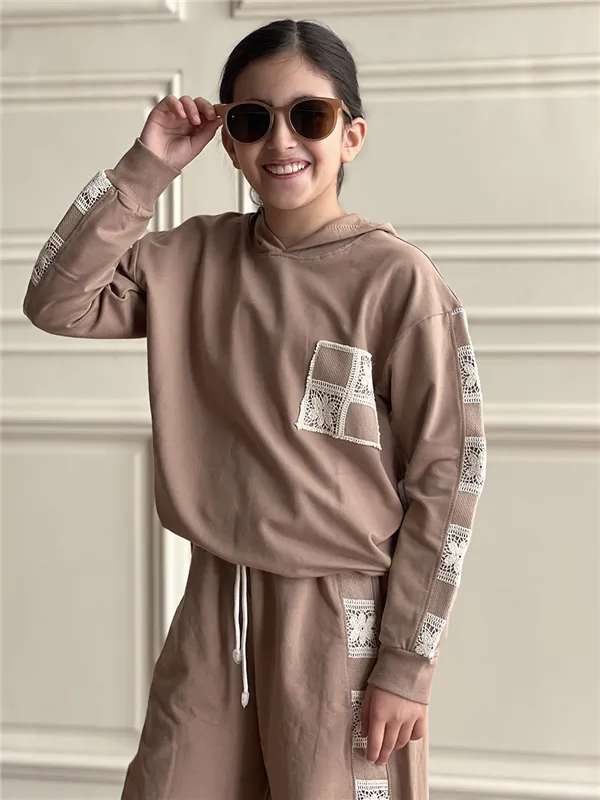 ست بلوز شلوار طرح قلاب بافی