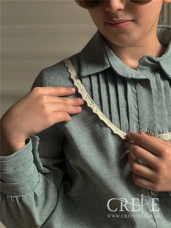 شومیز رگه دوزی لینن