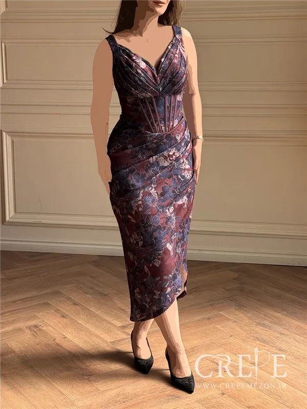 پیراهن تاپلکس گلدار