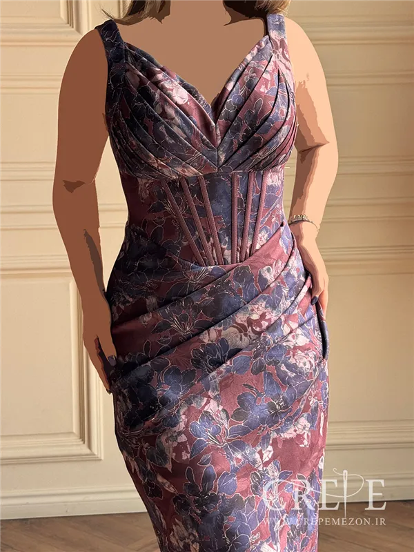 پیراهن تاپلکس گلدار