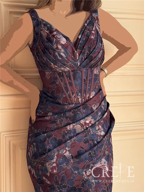 پیراهن تاپلکس گلدار