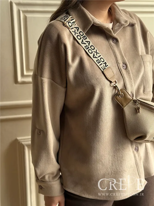 شومیز مانتویی مخمل کبریتی