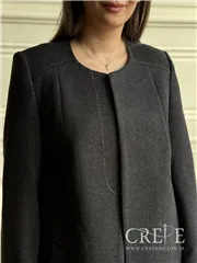 کت فوتر یقه گرد شلال دوزی