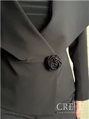 سه تیکه کت و شلوار یقه پهن تک گل