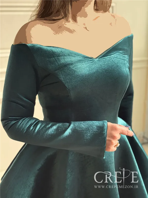 پیراهن عروسکی ساندویچی مخمل