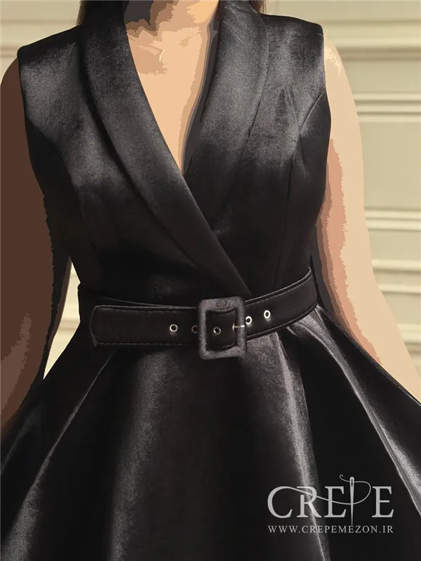 پیراهن مخمل یقه آرشال