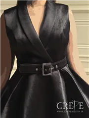 پیراهن مخمل یقه آرشال