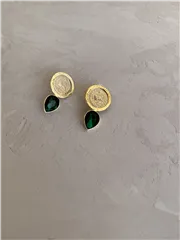 گوشواره سکه و نگین اشکی