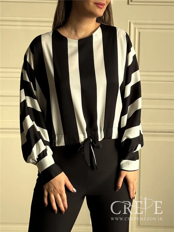 شومیز کیمونو طرحدار جلو گره ای