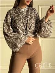 کراپ شومیز کرپ حریر زرباف