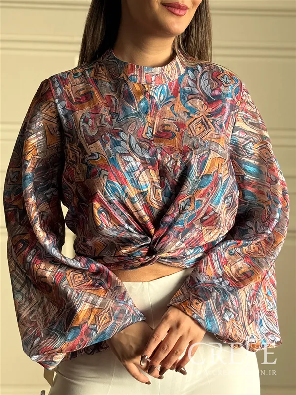 کراپ شومیز کرپ حریر زرباف