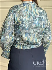 کراپ شومیز کرپ حریر زرباف